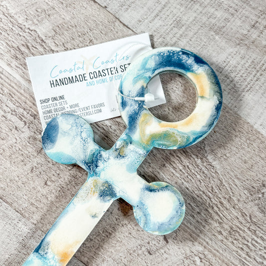 Anchor Wall Art - Wood and Resin Coastal Theme image 1